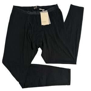 NWT Icebreaker Marino 200 Oasis Leggings Black XXL